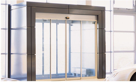 Chiny Brown Door Frame Commercial Automatic Sliding Doors With Maintenance Free Motor fabryka